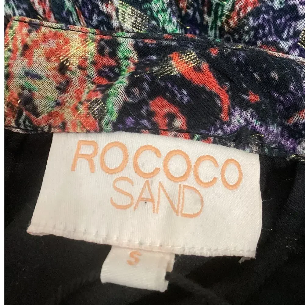 Rococo Sand Nott Midi Dress In Black Size Small - Picture 14 of 16